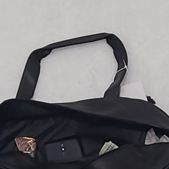 Wonder Nation 5 Piece Black White Checked Faux Fur Vegan Leather Duffle Bag Set - Picture 2 of 6